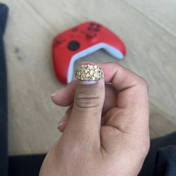Golden Nugget Ring Real Gold