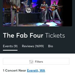 The Fab Four  3 Tickets 