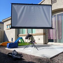 100in Portable Projector Screen w Tripod 