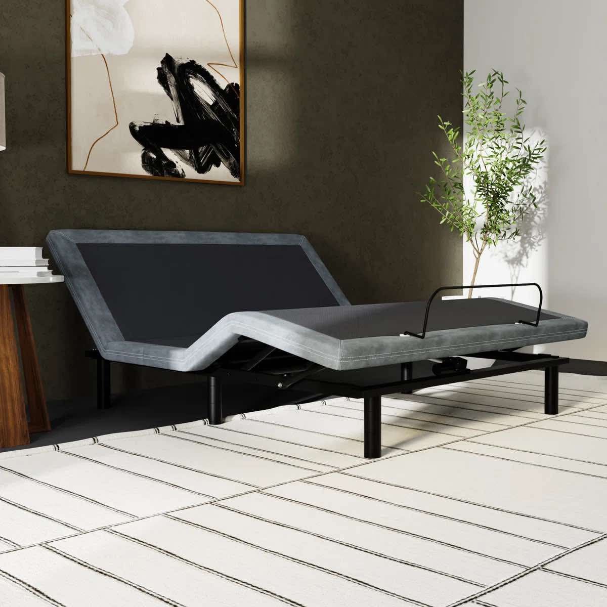 Full Size Adjustable Bed Frame with Wireless Remote, Electric Bed, Zero Gravity, Head and Foot Incline, Adjustable Leg Heights, Memory Presets