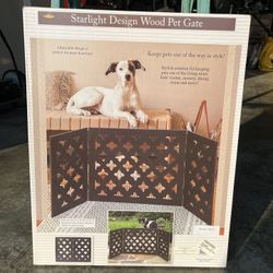 Starlight Design Wood Pet Gate Dog Fence