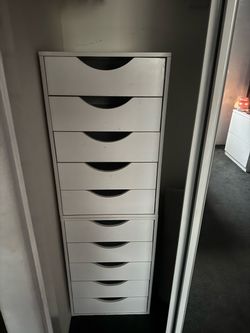 White drawers
