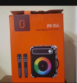JYX-S55 Portable Karaoke Speaker with Two Microphones