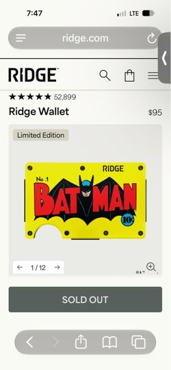 Ridge Wallet Batman edition