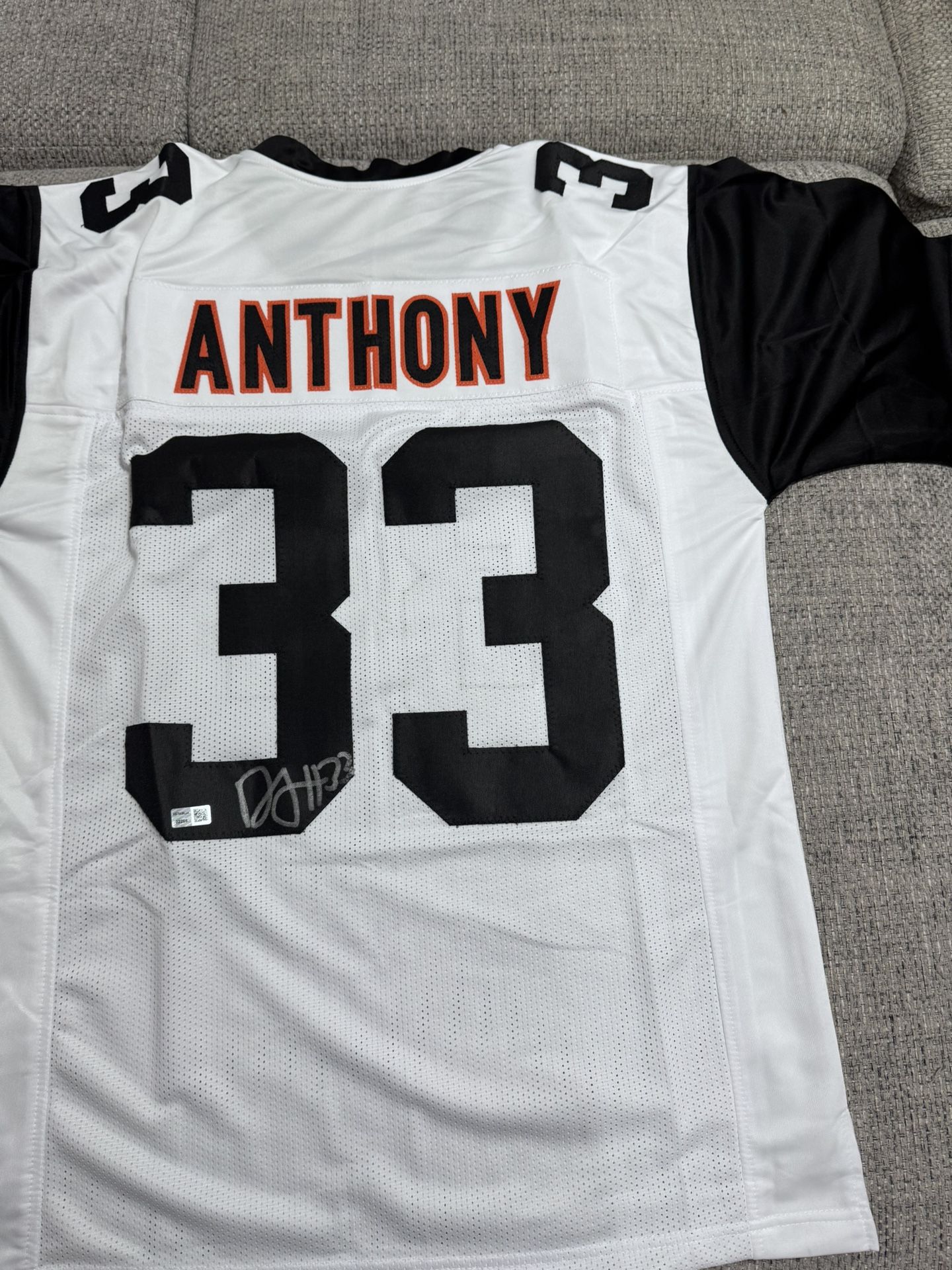 Daijahn Anthony Signed Autograph Custom Jersey Metabilia Coa -Cincinnati Bengals