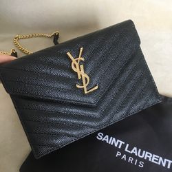 YSL Yves Saint Laurent Matelasse Leather Bag Purse