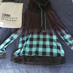 Blue Checkered Sweatshirt 