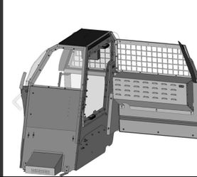 2021 - 2022 FORD F150 SINGLE CELL WITH PASSENGER SIDE VERTICAL WINDOW GUARD AND SQUARE-HOLE PUNCH PARTITION