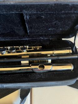 Mendini by Cecilio Silver Flute with Hard Case
