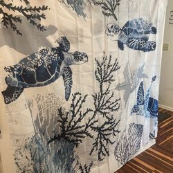 Sea turtle shower Curtain New
