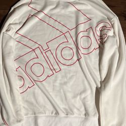 White and Pink Adidas Sweatshirt