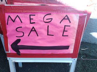 Mega yard sale Friday Saturday Sunday