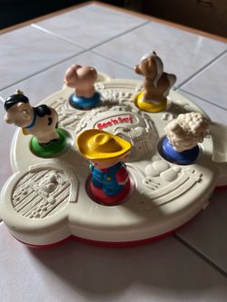 🐄🐖🐎 Fisher Price Vintage Farmer Animal Sounds “See 'n Say” Baby Toy