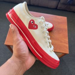 Converse Chuck 70 Low CDG “Pristine Red” Sz 8 (Comme des Garçon Play)
