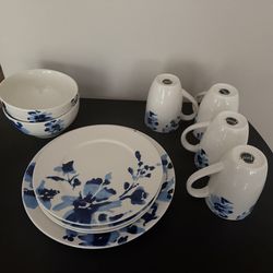 Floral Plate Set 15 pieces