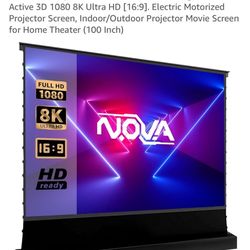 NovaScreen 100” Floor Rising Projector Screen