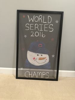 Cubs decorative snowman screen