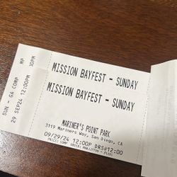 Mission Bayfest - Two Sunday Single Day Tickets