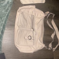 Used Rossetti Brand Hobo Bag In Taupe/biege