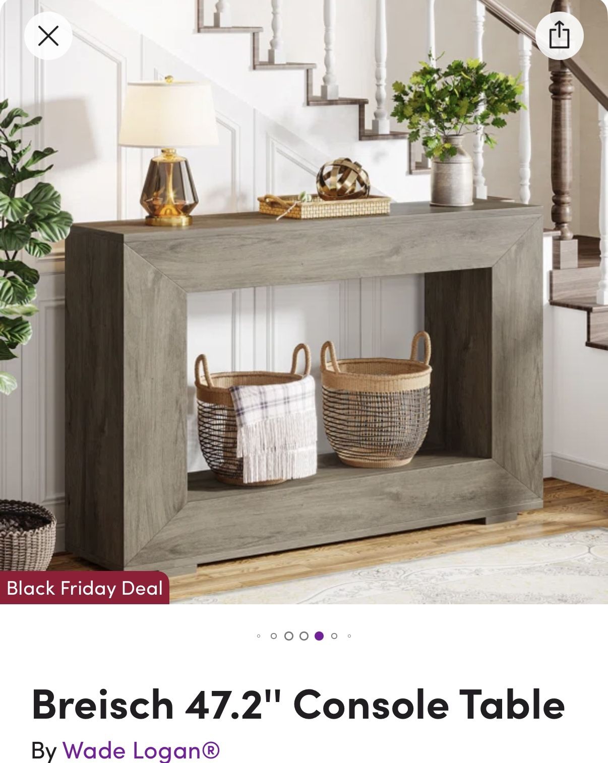 47” Console Table $80