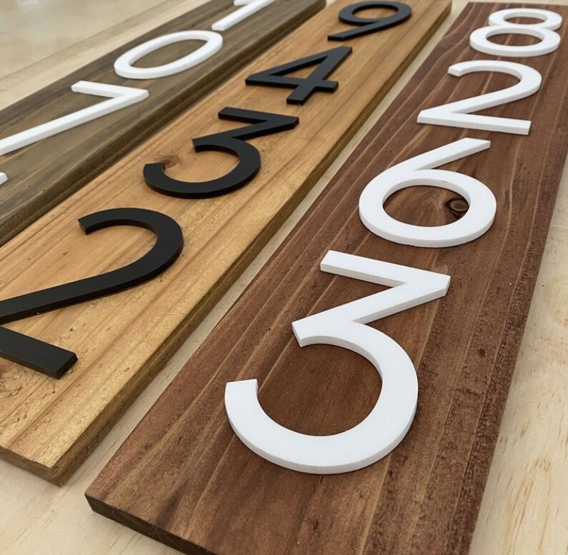 House Number Plaque Wood Sign Made To Order