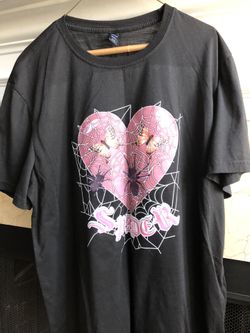 Black, Spider Print T-shirt 