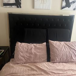 Upholstery Black Velvet Bedframe