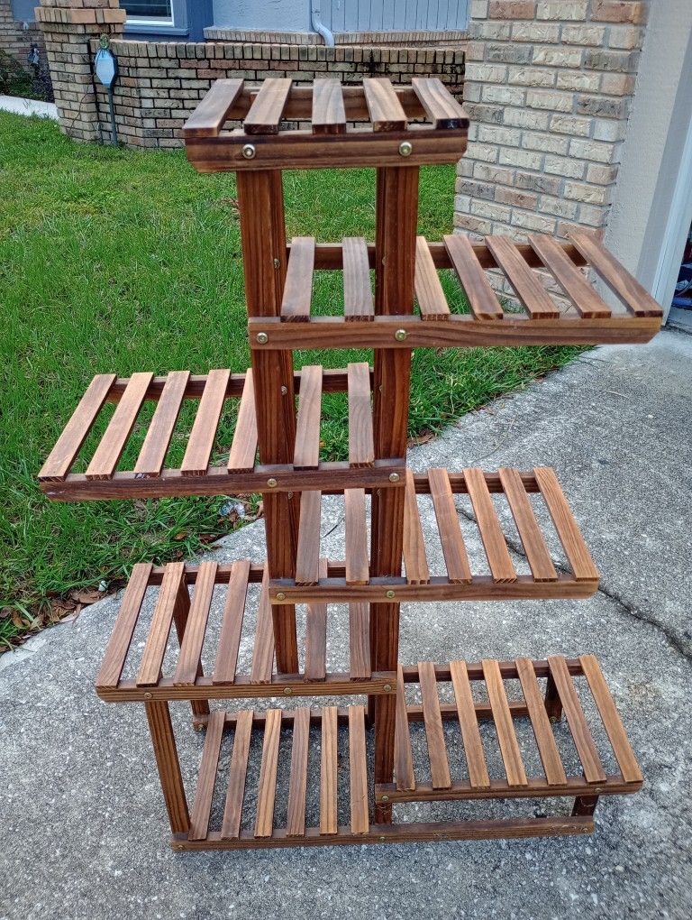 Wooden Plant Stand 7 Levels *30.00 Firm* Home and Garden Yard Gardening