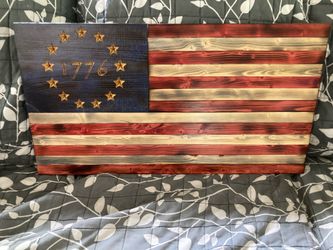 1776 wooden flags