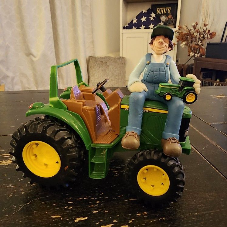 John Deere Tractor and Manning Figure