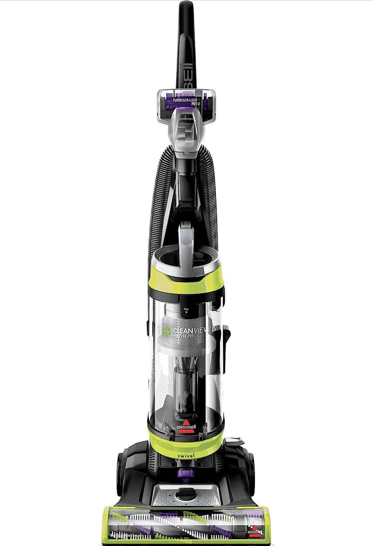 BISSELL 2252 CleanView Swivel Upright Bagless Vacuum with Swivel Steering, Powerful Pet Hair Pick Up, Specialized Pet Tools, Large Capacity Dirt Tank,
