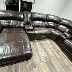 Leather Electric Sectional Sofa