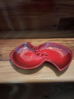 Mid Century  Haeger  #1030 Cherry Red Ashtray
