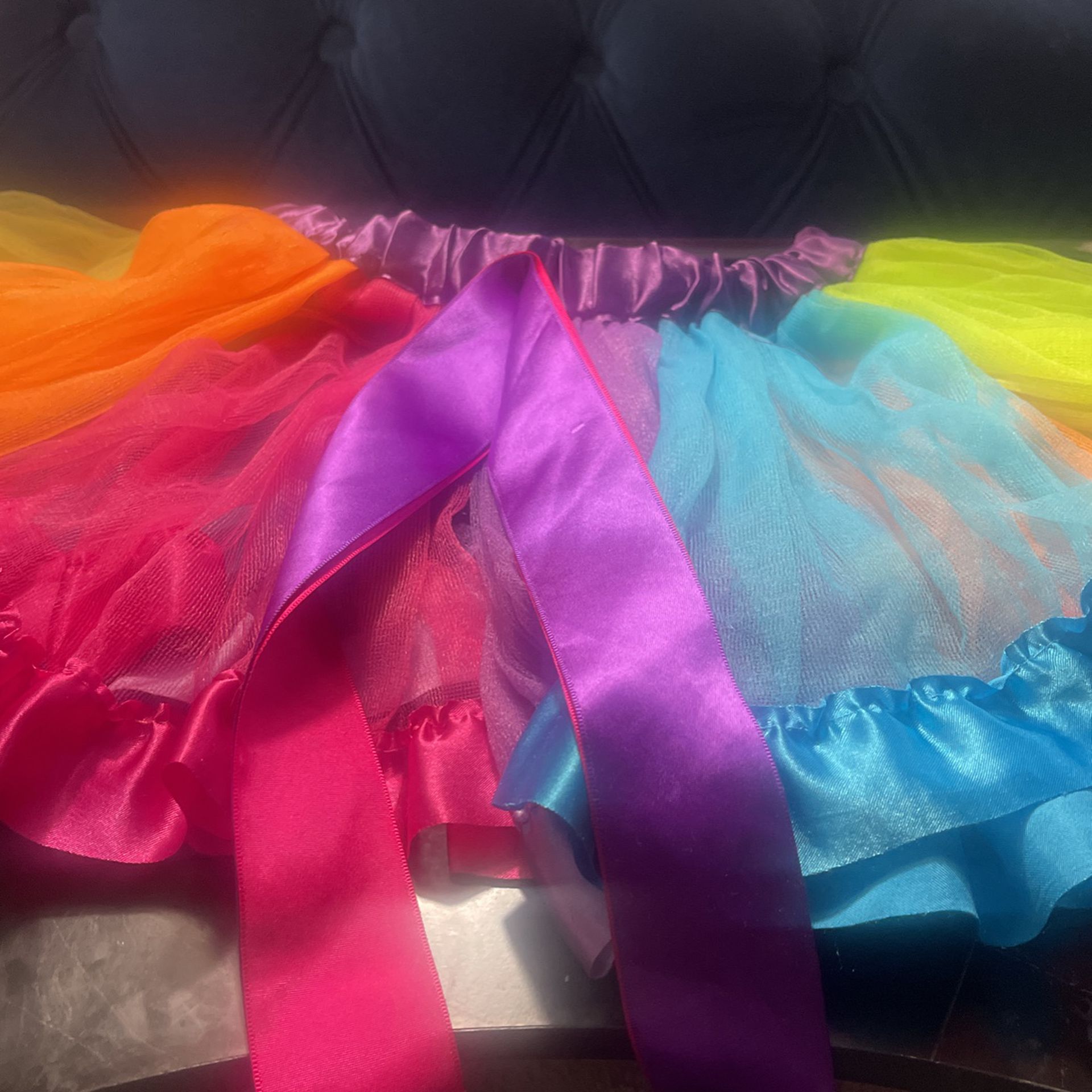 Kids Rainbow Tulle Skirt