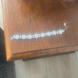 Moissanite Flower Bracelet