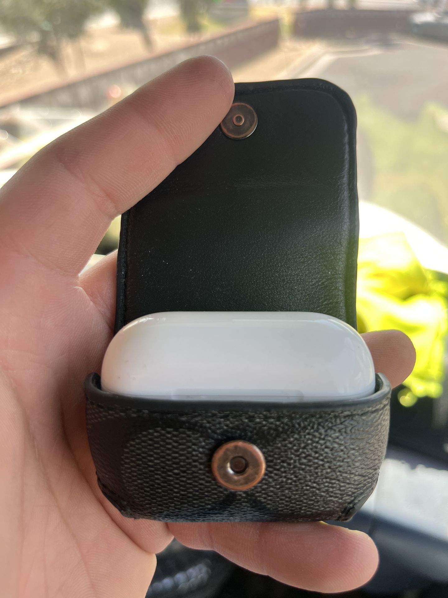 Air Pod Pros With Coach Case