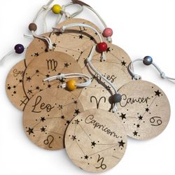 Assortment of Astrology Wood Tags / Ornaments