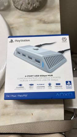PowerA - 4-Port USB 5Gbps Hub Adapter for PlayStation5 - White