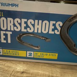 New Triumph Steel Horseshoe Set