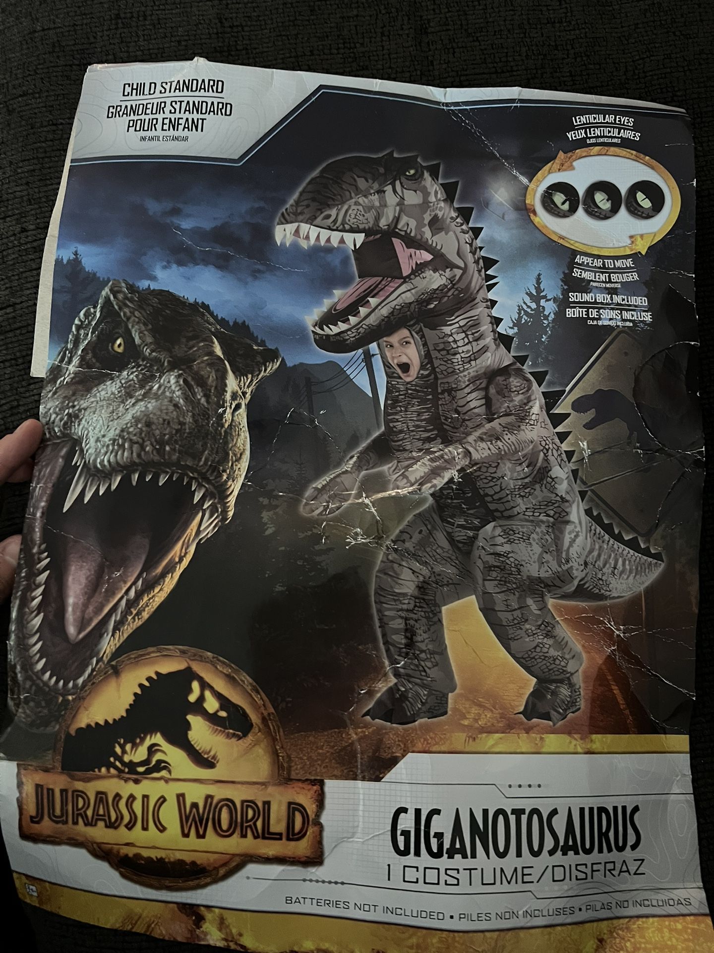 Jurassic World Inflatable Costume Up To 10 Years Old