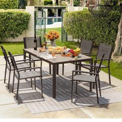 7 Piece Patio Set (6 Chairs)