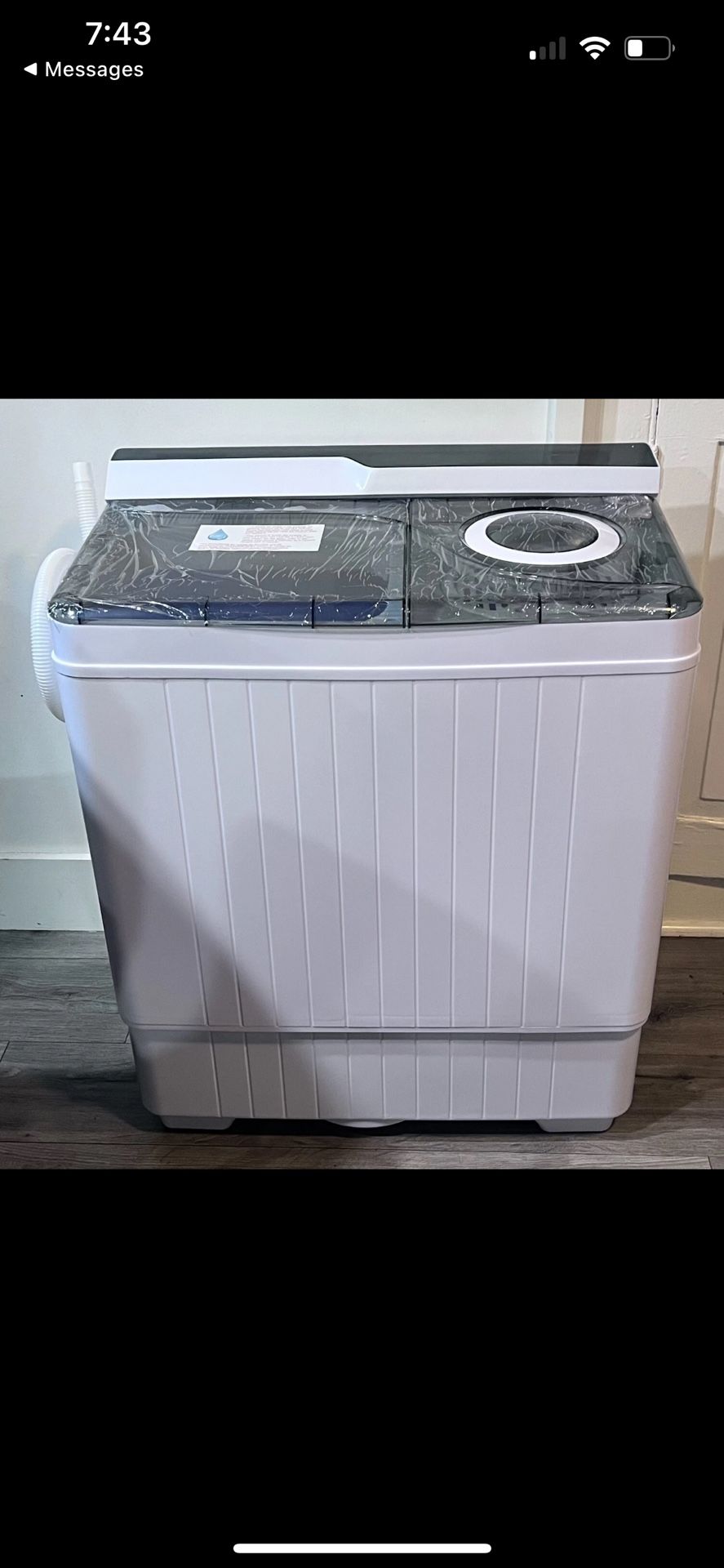 Costway 3.5 cu.ft. 26 lbs. Portable Semi-automatic Traditional Top Load Washer
