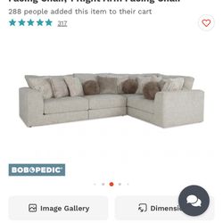 Posh Beige 139'' 4 Piece Modular Sectional with 1 corner 1 Left Arm Facing Chair, 1 Right Arm Facing Chair, 