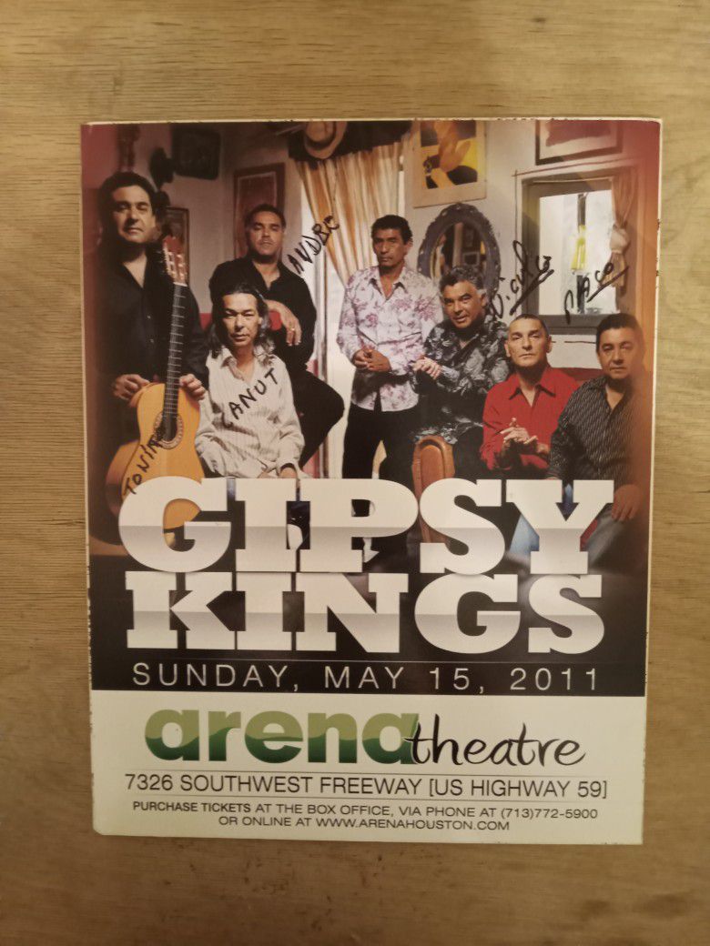 Autographed Gipsy Kings Concert Poster 13x16