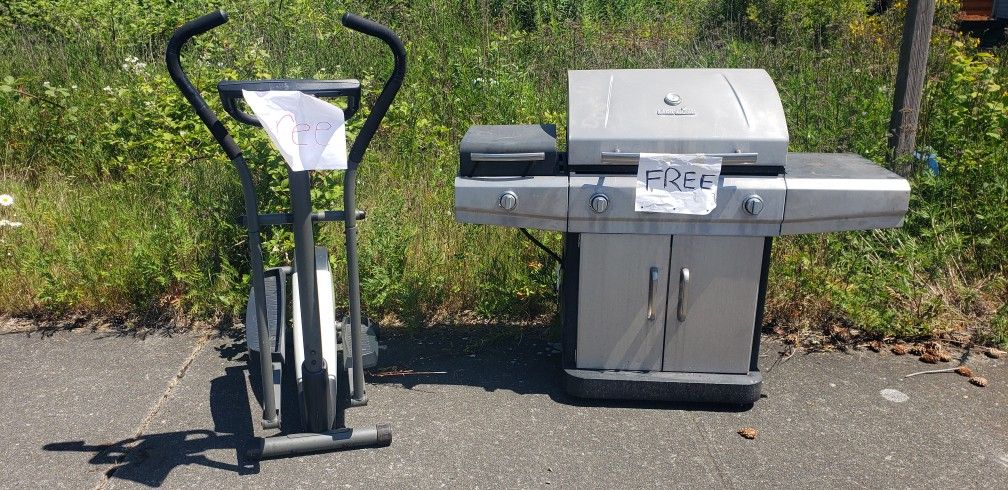 Free Propane BBQ Grill and Exercise Machine