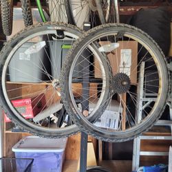 26" Mountain Bike Wheelset Ritchey Zed Tire Araya Rim 7 Speed Freewheel