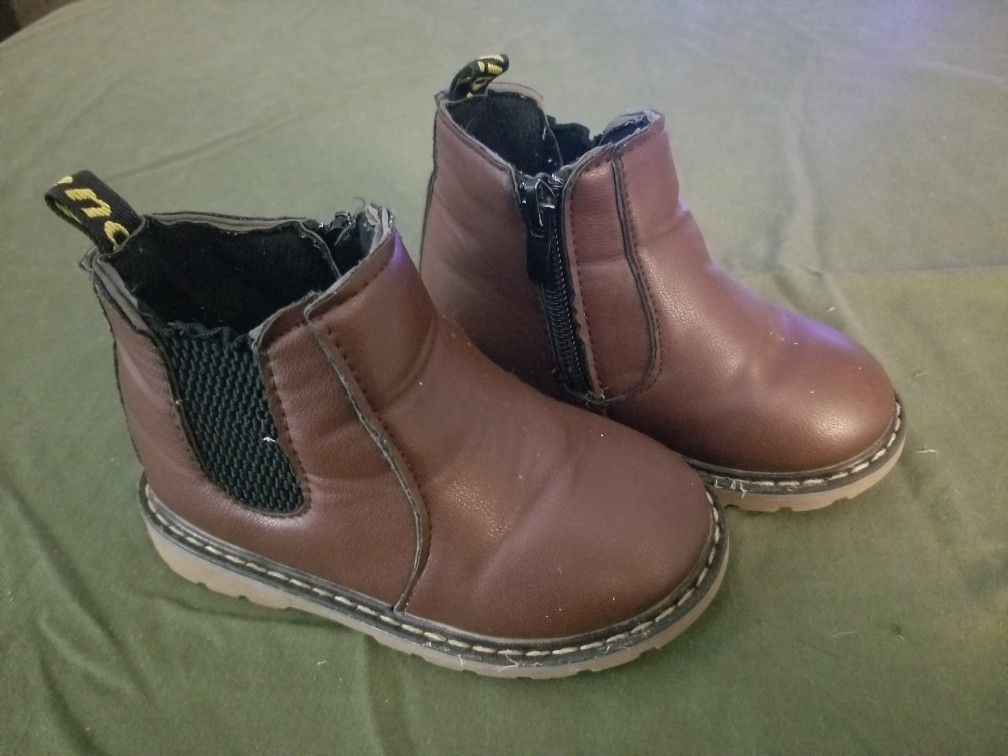 Kids Brown Leather Boots