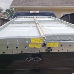 2 Unused 8x7 Garage Doors + 2 Smart LiftMaster Openers Full Setup 