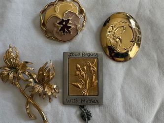 Vintage Brooch and Scarf Clip Lot - Marjolein Bastin & Floral Designs