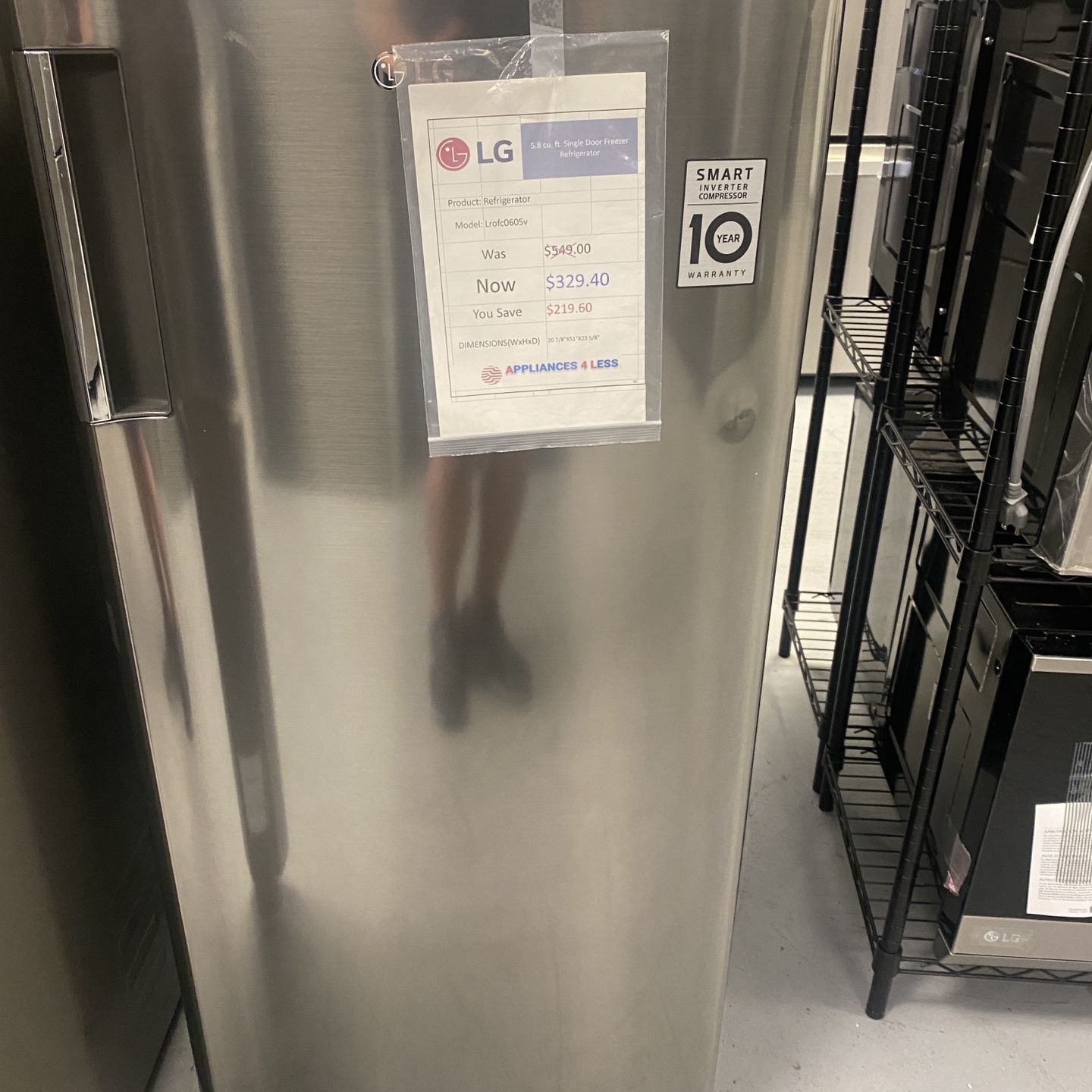 Never used LG Brand top freezer refrigerator